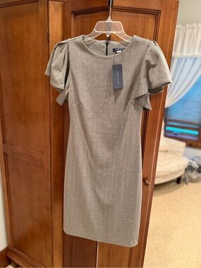 NEW with tags-Tommy Hilfiger Sheath Dress with Flutter Sleeves